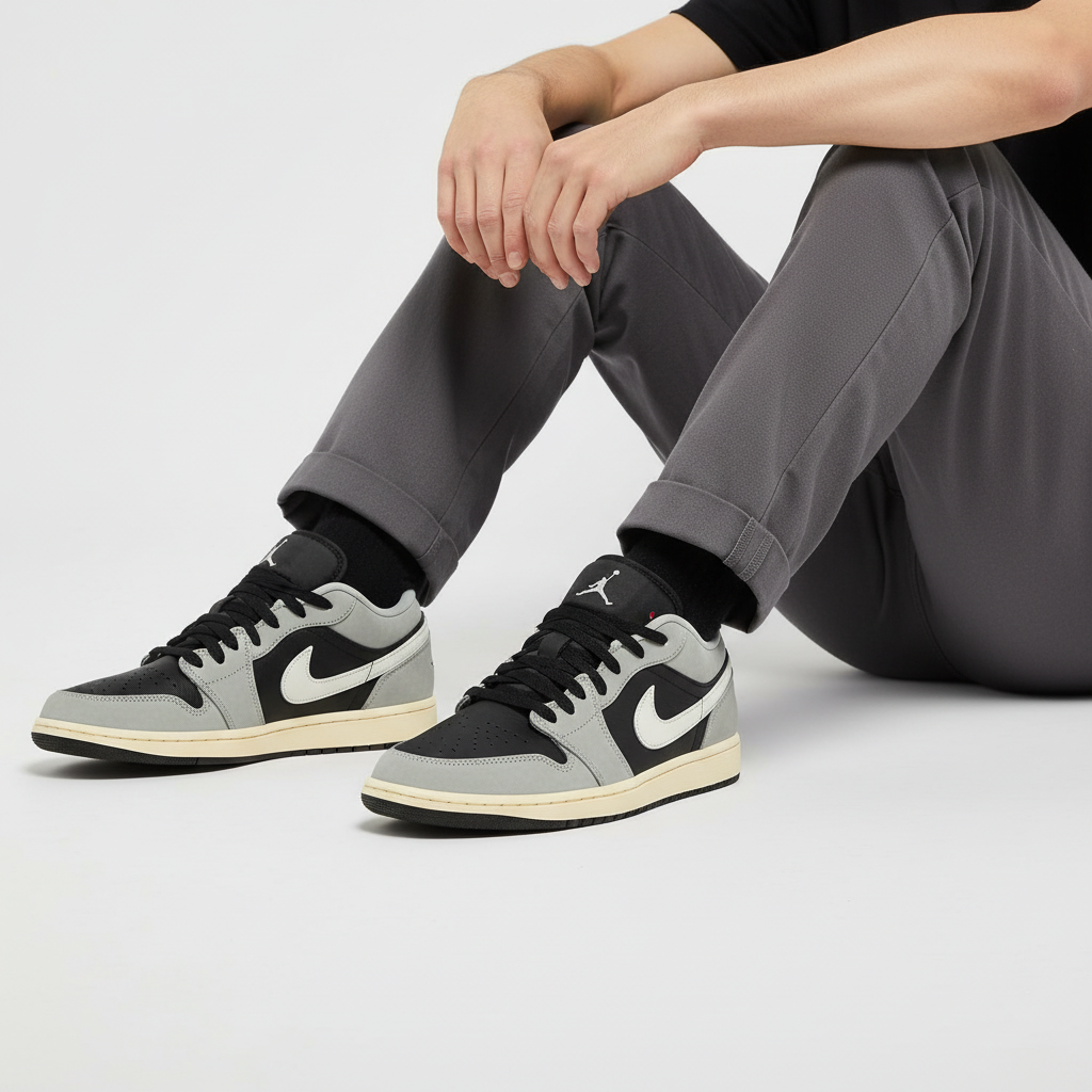 Order Air Jordan 1 Low ''Light Smoke Grey'' Lelaki Kelabu Terang. HQ2010-012