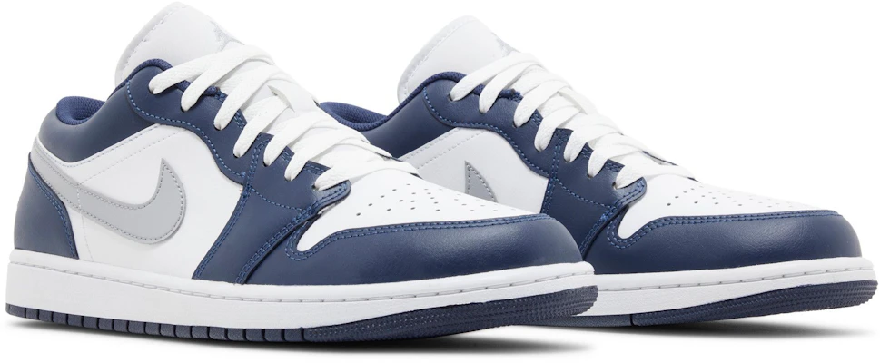 喬丹 Air Jordan 1 舒適時尚 防滑耐磨 低筒 復古籃球鞋 男款 白藍 1