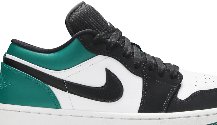 Jordan 1 low white black online mystic green