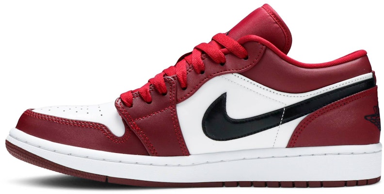 Air Jordan 1 Low 'Noble Red' Merah Mewah 553558-604 Lookbook Air Jordan 1 Low 'Noble Red' Merah Mewah 553558-604