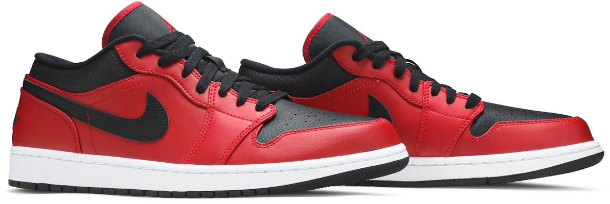 Air Jordan 1 Low 'Reverse Bred' Merah Hitam Terbalik 553558-605 Cheap Air Jordan 1 Low 'Reverse Bred' Merah Hitam Terbalik 553558-605