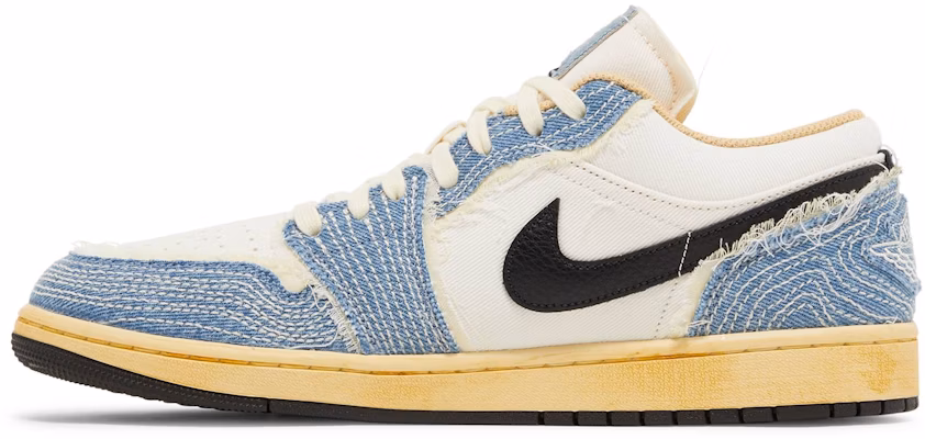 Air Jordan 1 Low 'Sashiko Denim' FN7670-493 Lookbook Air Jordan 1 Low 'Sashiko Denim' FN7670-493