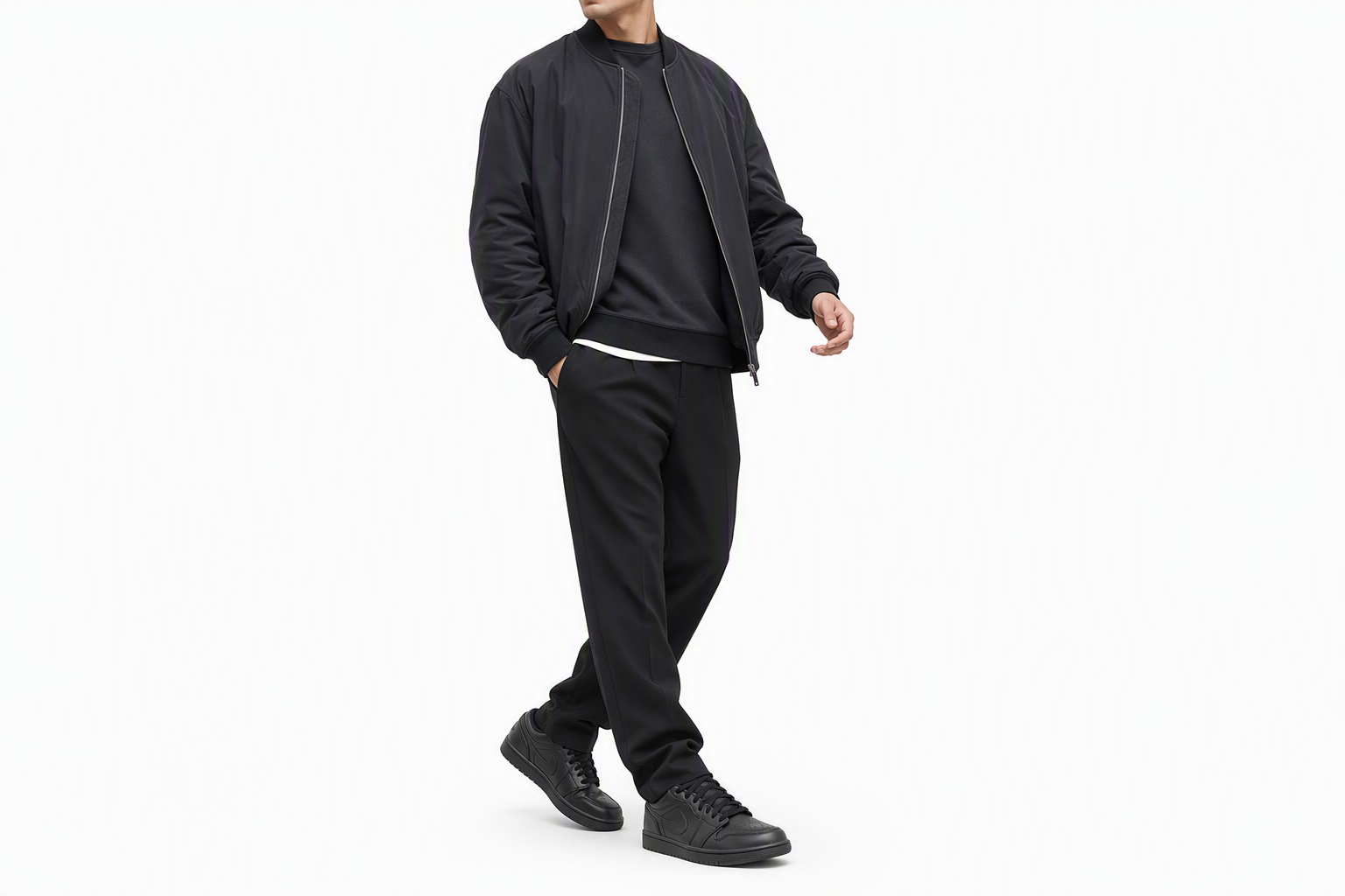 Order Air Jordan 1 Low 'Triple Black' 2022 Sepatu Pria Hitam Sneaker Indonesia 553558-093