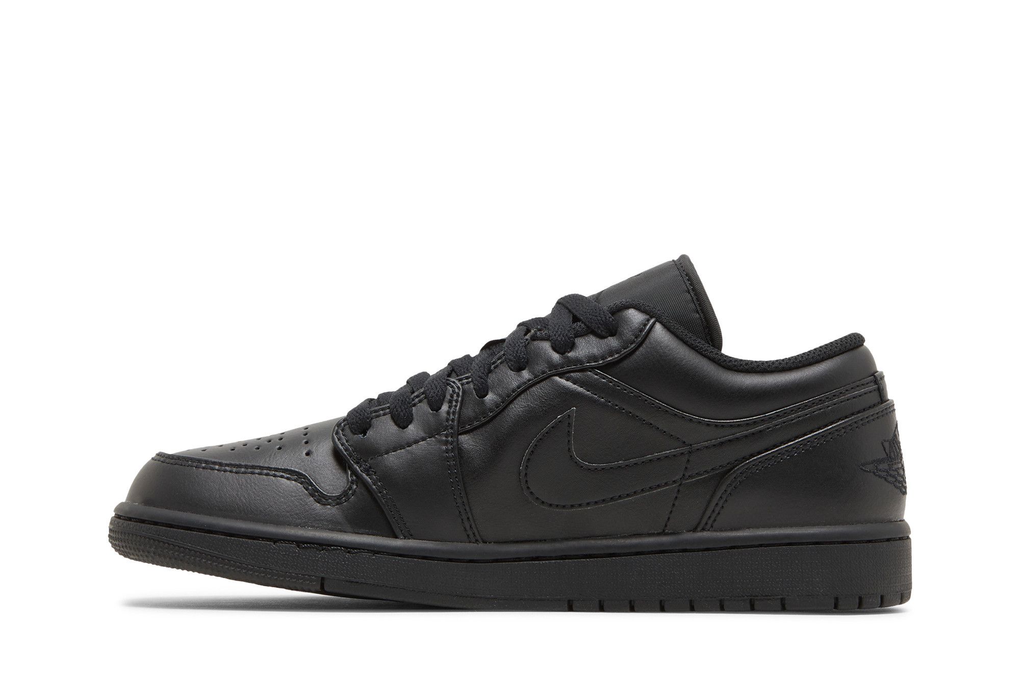 Shop Air Jordan 1 Low 'Triple Black' 2022 Sepatu Pria Hitam Sneaker Indonesia 553558-093