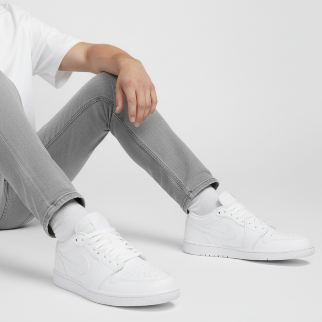 Order エアジョーダン1 ロー トリプルホワイト (22) 553558-136