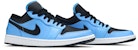Air Jordan 1 Low 'Biru Universiti Hitam' 553558-403