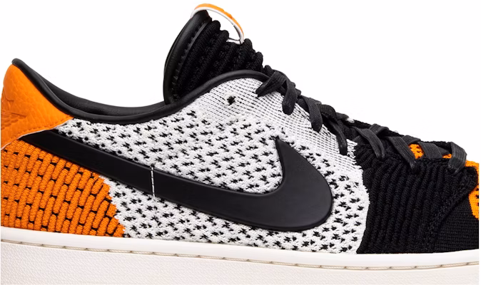 喬丹 Air Jordan 1 Low Flyknit 扣碎編織飛線低幫復古籃球鞋 男款 橙黑 Order 喬丹 Air Jordan 1 Low Flyknit 扣碎編織飛線低幫復古籃球鞋 男款 橙黑