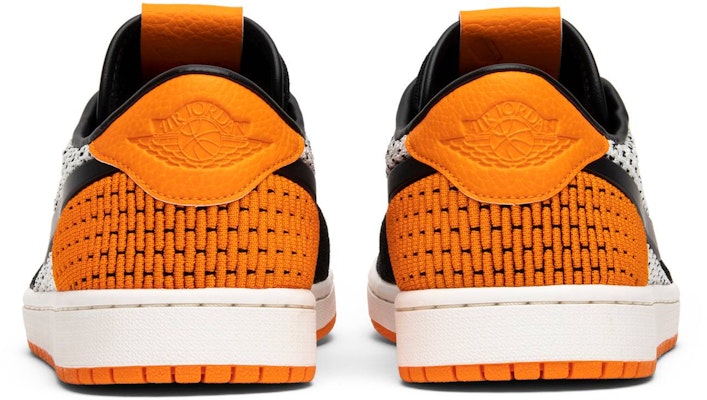 喬丹 Air Jordan 1 Low Flyknit 扣碎編織飛線低幫復古籃球鞋 男款 橙黑 Details for 喬丹 Air Jordan 1 Low Flyknit 扣碎編織飛線低幫復古籃球鞋 男款 橙黑