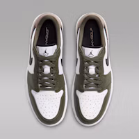 Shop Air Jordan 1 Low G 高爾夫球鞋「白/中橄欖綠/卡其/黑」 DD9315-121