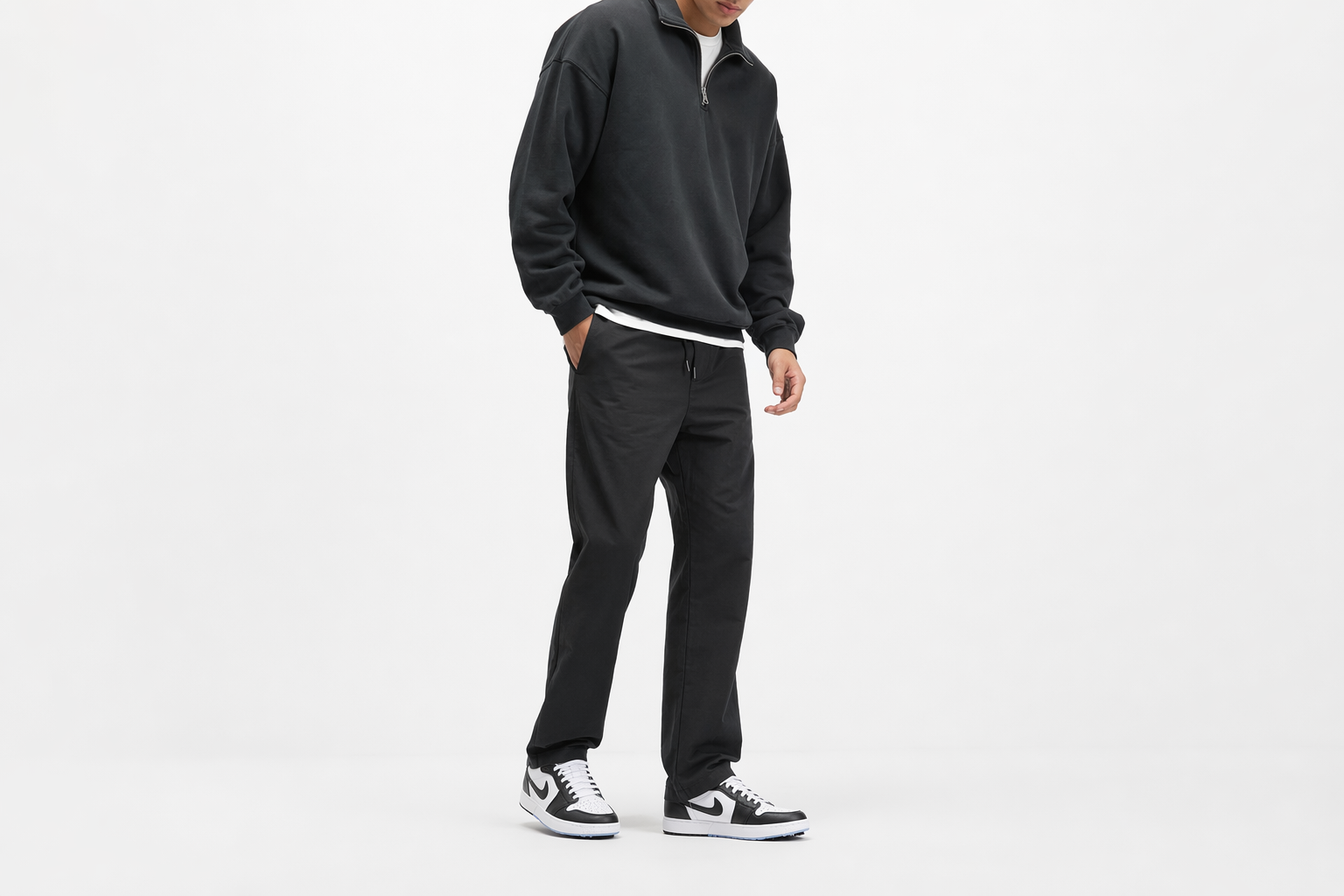 Order Air Jordan 1 Low G Spike Golfschoenen Wit/Wit/Zwart IQ3417-101