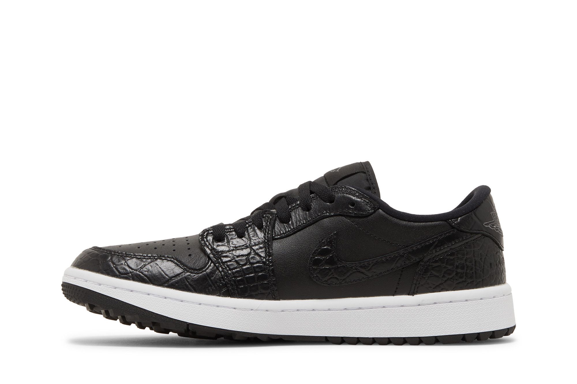 Shop Air Jordan 1 Low 高爾夫 'Black Croc' DD9315-003