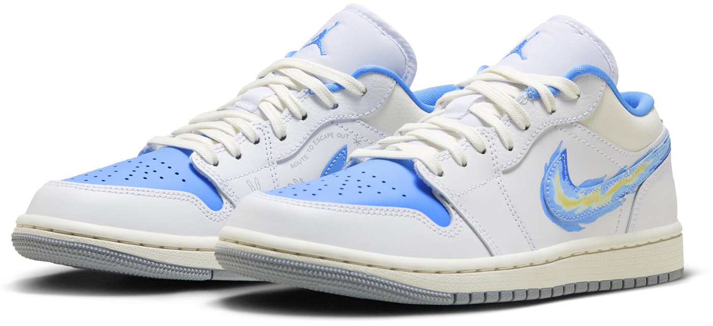 (Women) Air Jordan 1 Low SE 'Just Skate - University Blue' FJ7219-441 - Image 3
