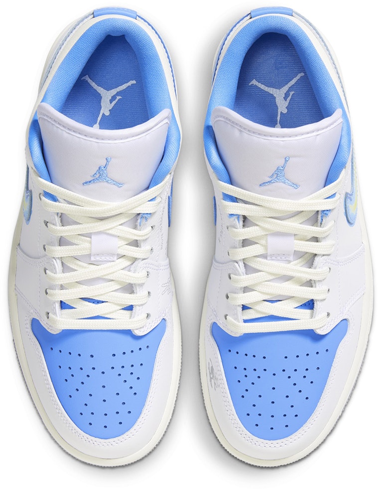 (Women) Air Jordan 1 Low SE 'Just Skate - University Blue' FJ7219-441 - Image 5