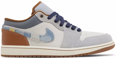 Air Jordan 1 Low SE 'Repaired Denim Swoosh' FZ5042-041 Air Jordan 1 Low SE 'Repaired Denim Swoosh' FZ5042-041
