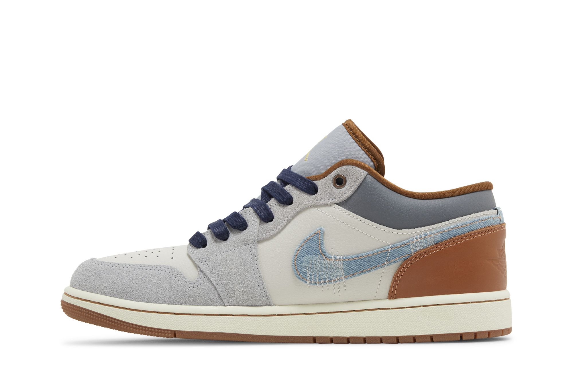 Shop Air Jordan 1 Low SE 'Swoosh Denim Reparado' FZ5042-041