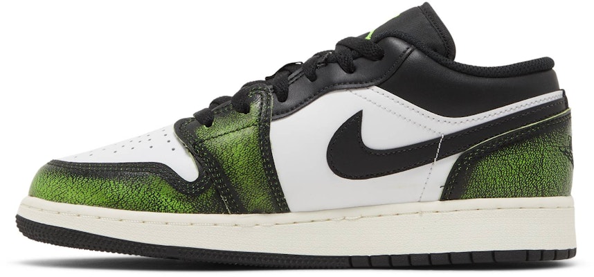 (Grade School) Air Jordan 1 Low SE 'Wear-Away - Electric Green' DO8244-003 Lookbook (Grade School) Air Jordan 1 Low SE 'Wear-Away - Electric Green' DO8244-003