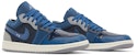 Air Jordan 1 Low SE Craft 'Inside Out - Obsidian' Lelaki Wanita Hitam Biru DR8867-400