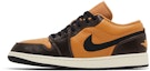 Lookbook Air Jordan 1 Low SE Flax Baroque Brown Lelaki Wanita Retro Kasual. HQ3603-201