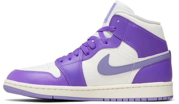 (W) Air Jordan 1 Mid 'Action Grape' Lelaki & Wanita Sneakers BQ6472-504 Lookbook (W) Air Jordan 1 Mid 'Action Grape' Lelaki & Wanita Sneakers BQ6472-504
