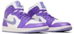 (W) Air Jordan 1 Mid 'Action Grape' Lelaki & Wanita Sneakers BQ6472-504