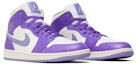 Cheap (W) Air Jordan 1 Mid 'Action Grape' Lelaki & Wanita Sneakers BQ6472-504