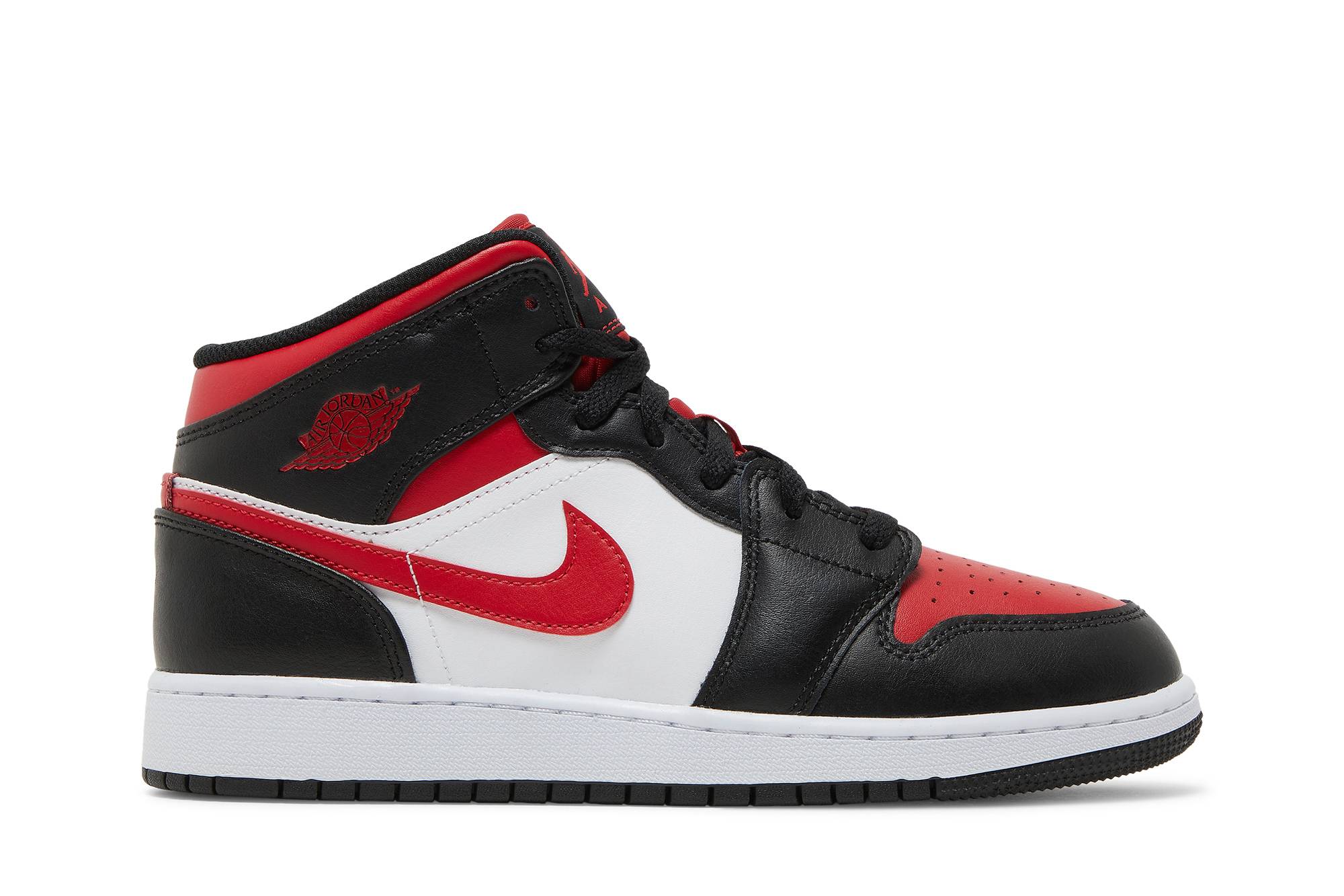 (Grade School) Air Jordan 1 Mid 'Alternate Bred Toe' 554725‑079