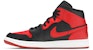 Air Jordan 1 Mid 'Banned' 2020 Lelaki Sneakers Hitam Merah 554724-074