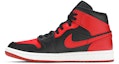 Lookbook Air Jordan 1 Mid 'Banned' 2020 Lelaki Sneakers Hitam Merah 554724-074