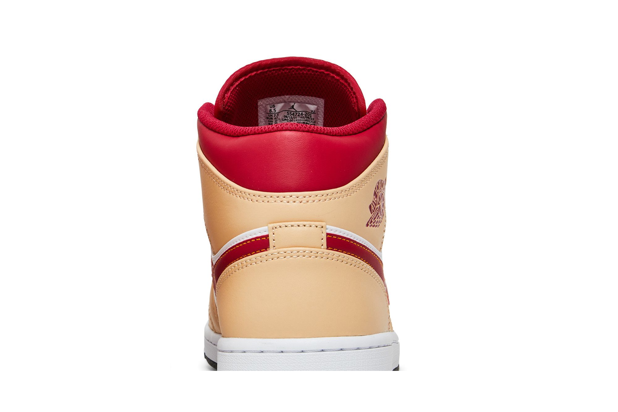 Cheap Air Jordan 1 Mid ''Beige Rood'' 554724-201