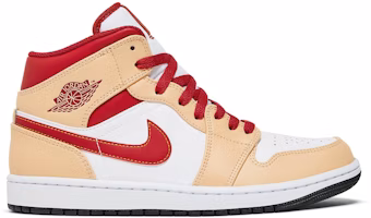 Air Jordan 1 Mid 'Beige Red' 554724-201 Air Jordan 1 Mid 'Beige Red' 554724-201