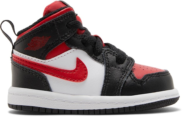 Red and black jordans for best sale toddlers