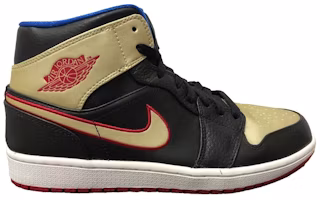 Air Jordan 1 Mid 'Black Gold Red' 554724-013 Air Jordan 1 Mid 'Black Gold Red' 554724-013