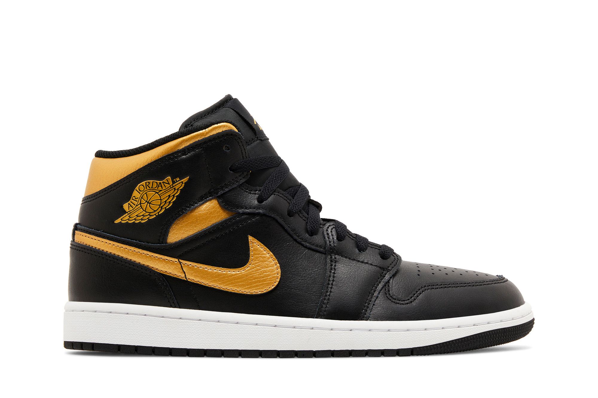 Air Jordan 1 Mid 'Black Metallic Gold' DQ8426-071