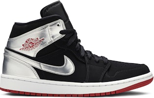 Air Jordan 1 Mid 'Black Metallic Silver' 554724-057