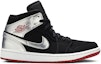 Buy Air Jordan 1 中帮“黑色金属银” 554724-057