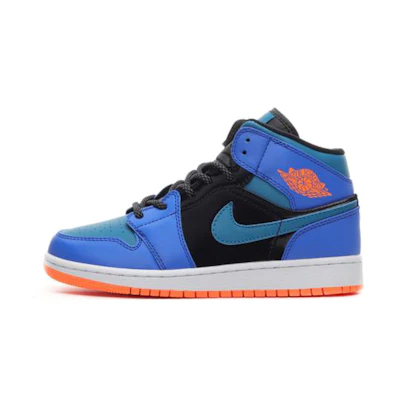 Jordan 1 Mid 'Blue Black Orange'