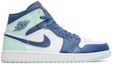 Buy Air Jordan 1 Mid 'Biru Mint' 554724-413