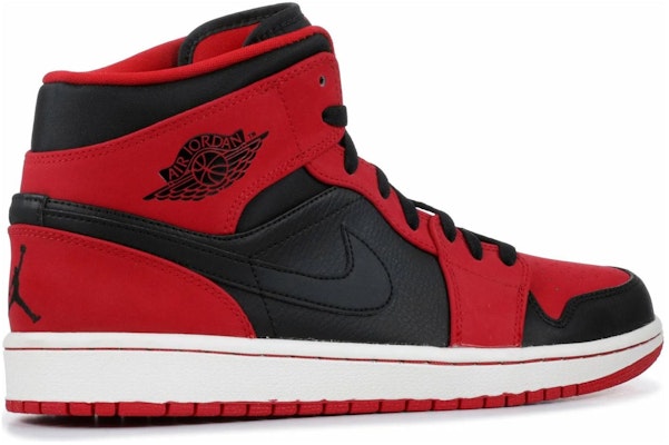 Air Jordan 1 Mid 'Bred' 2013 554724-005 - Kasut Sneakers Iconik Lookbook Air Jordan 1 Mid 'Bred' 2013 554724-005 - Kasut Sneakers Iconik
