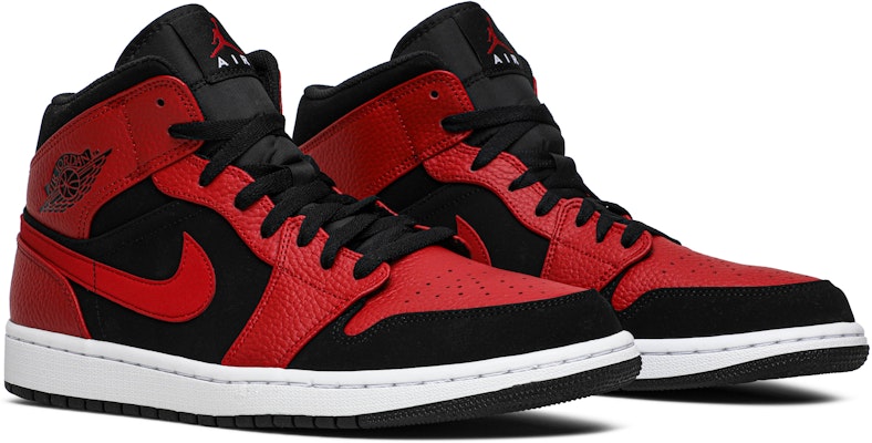 Air Jordan 1 Mid 'Bred' 2018 554724-054 - Kasut Sukan Popular di Malaysia Cheap Air Jordan 1 Mid 'Bred' 2018 554724-054 - Kasut Sukan Popular di Malaysia
