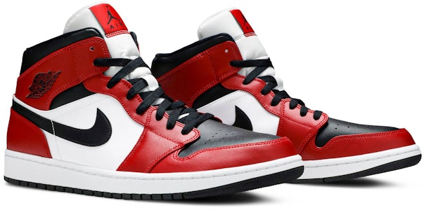 Air Jordan 1 Mid 'Chicago Black Toe' 554724-069 - Kasut Sneakers Unisex Cheap Air Jordan 1 Mid 'Chicago Black Toe' 554724-069 - Kasut Sneakers Unisex