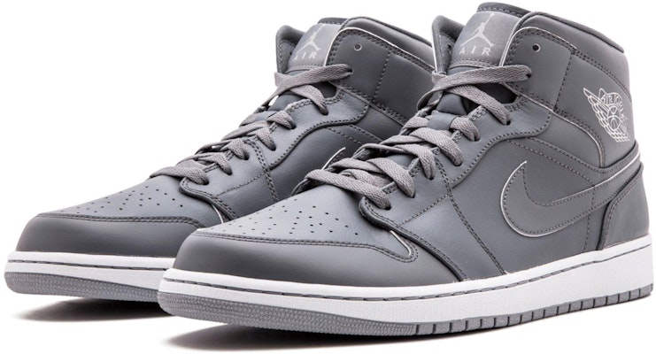 Air Jordan 1 Mid 'Cool Grey' 2015 Sepatu Orisinal 554724-031 Lookbook Air Jordan 1 Mid 'Cool Grey' 2015 Sepatu Orisinal 554724-031
