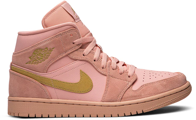 Air jordan 1 pink best sale gold