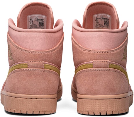 Air Jordan 1 Mid 'Coral Gold' Emas Karang 852542-600 Details for Air Jordan 1 Mid 'Coral Gold' Emas Karang 852542-600