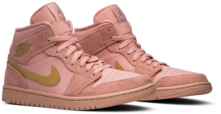 Air jordan 1 pink best sale gold