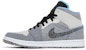 Air Jordan 1 Mid 'Crater Grey University Blue' Kelabu Biru Universiti. DM3529-004
