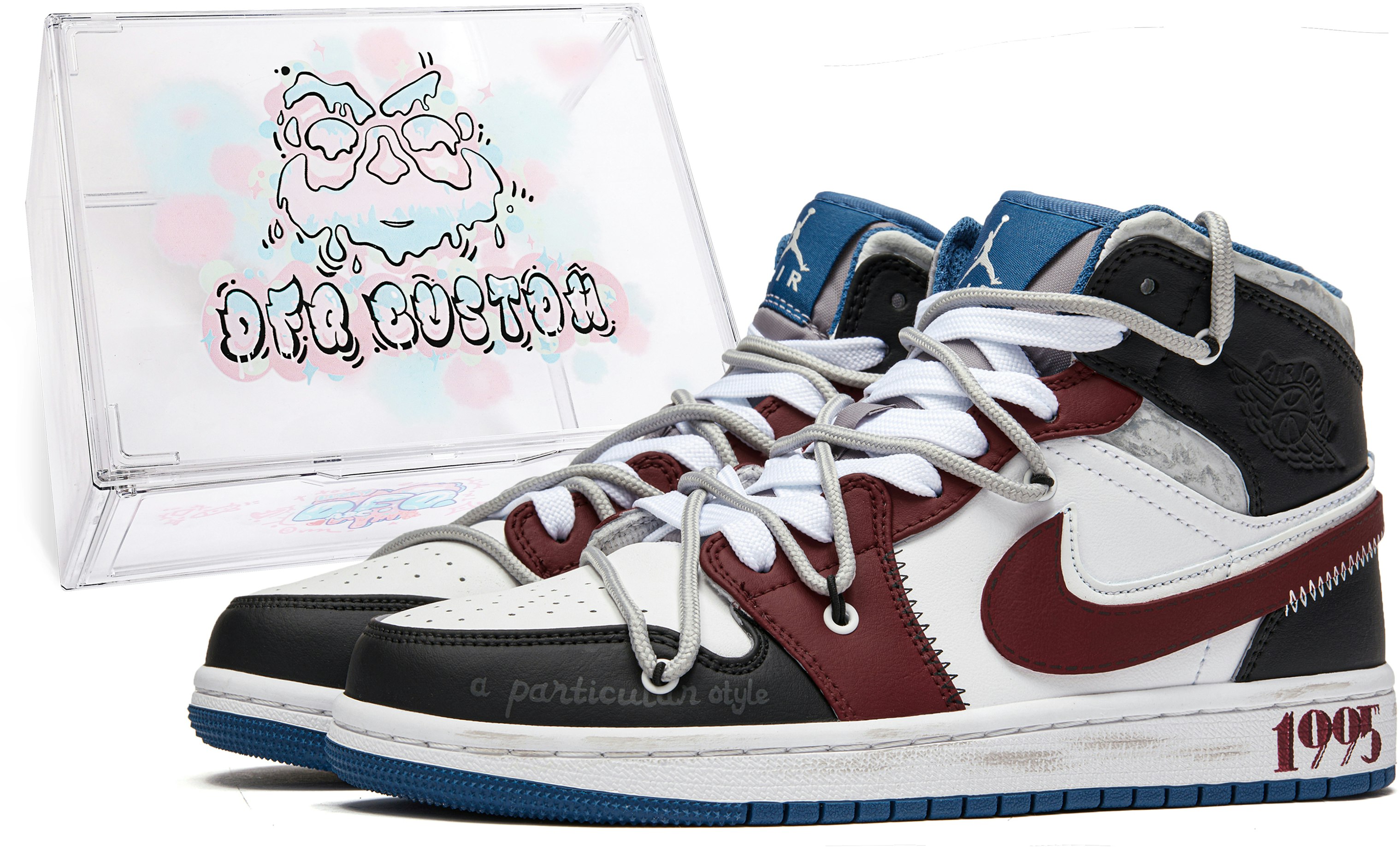 air-jordan-1-mid-da-vinci-custom-graffiti-dq-8423-014-team-m-1995-box