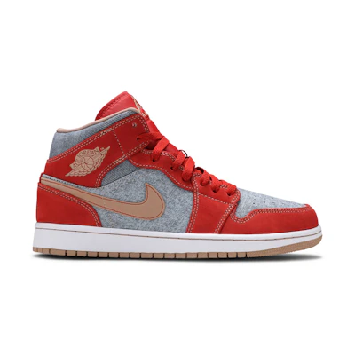 Jordan 1 Mid 'Denim Red'