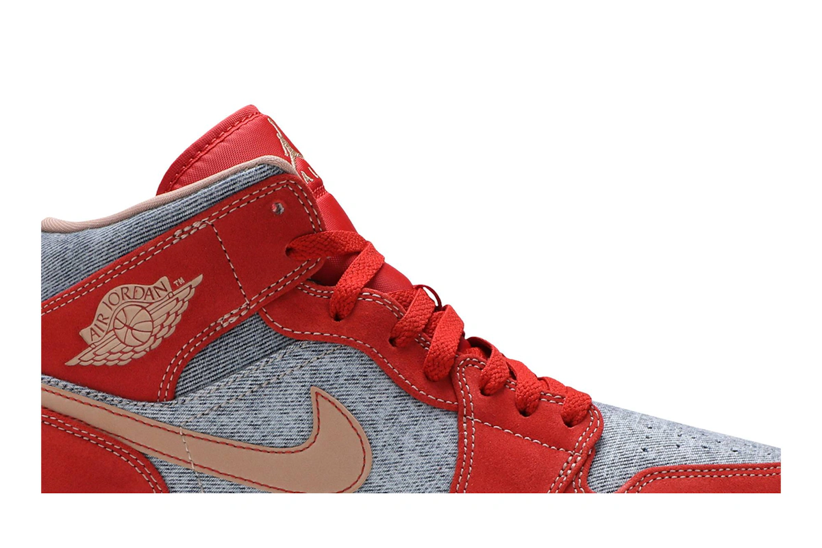 Air Jordan 1 Mid 'Denim Red'