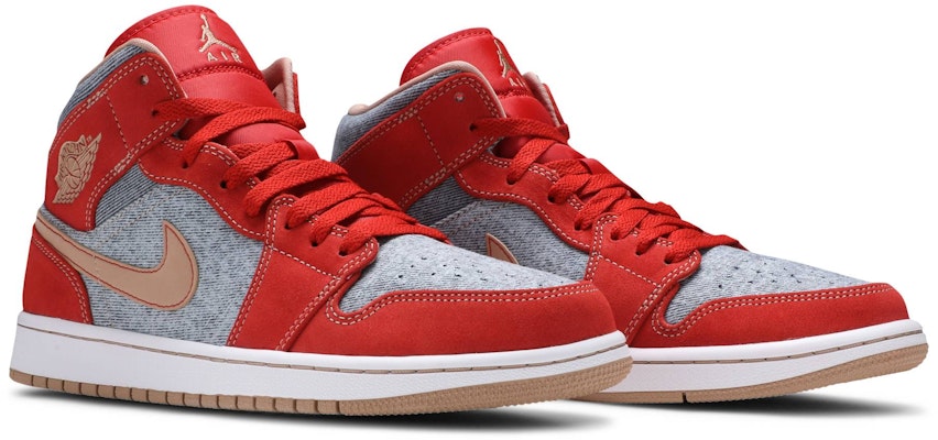Air Jordan 1 Mid 'Denim Merah' DM4352-600 Cheap Air Jordan 1 Mid 'Denim Merah' DM4352-600