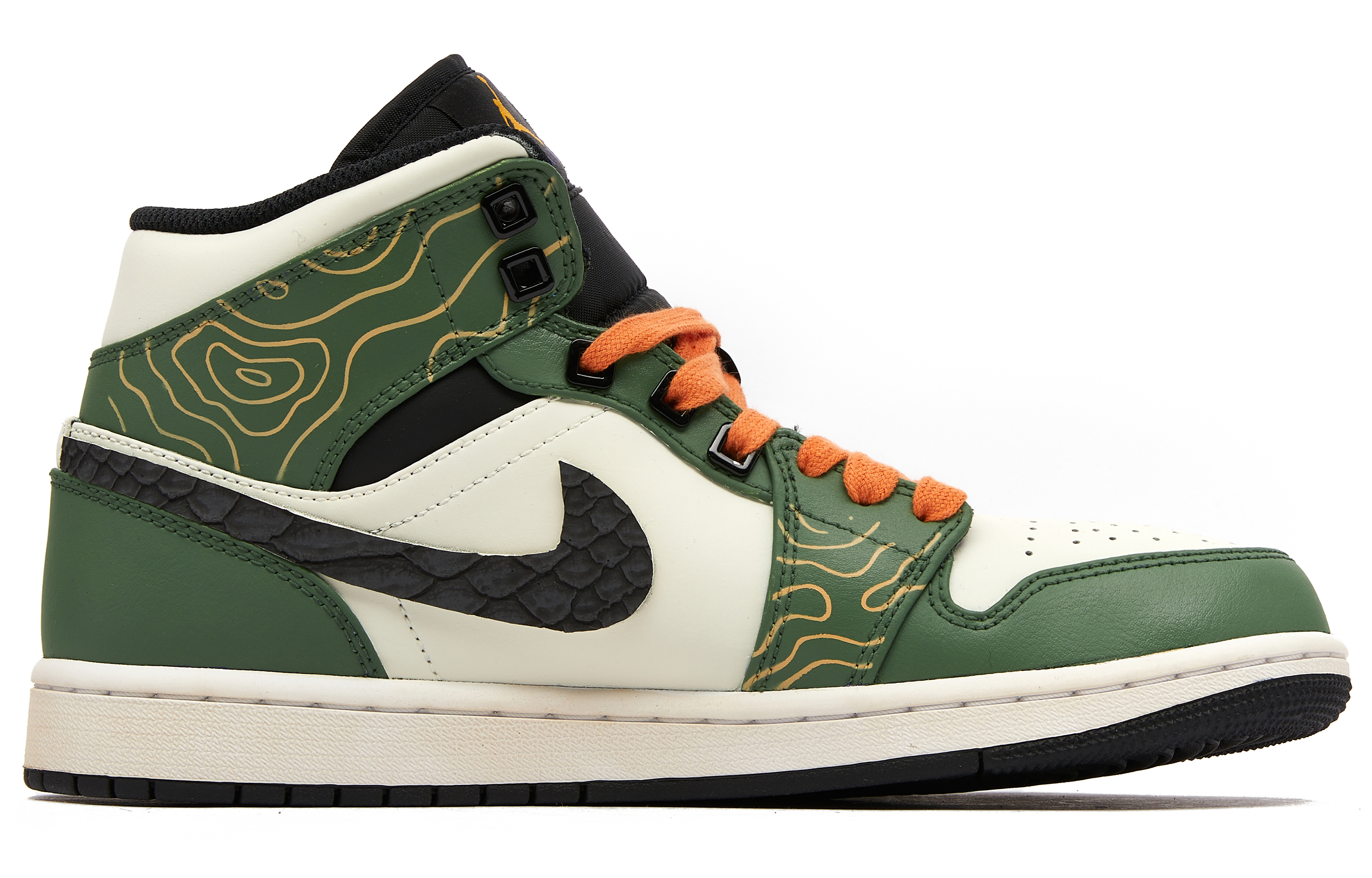 Jordan 1 Mid 'Green Mamba Topographic' 圖 3